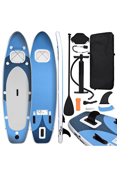 vidaxl Inflatable paddleboarding set, blue, 360x81x10 cm