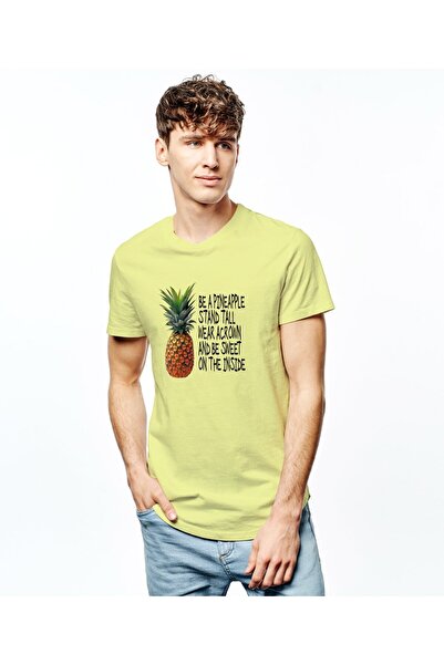 not Men's Printed Design T-Shirt (Be A Pineapple)| Round Neck Regular Fit T-s...