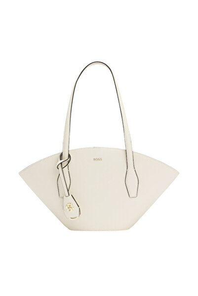 BOSS Γυναικεία Δερμάτινη Numah Chapelier Tote Τσάντα Λευκή 50563842-119