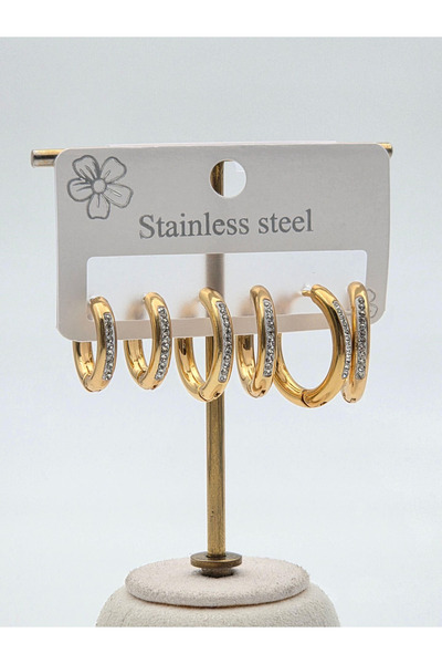 Bozhi Steel Earrings Business Woman Style Stylish Gift