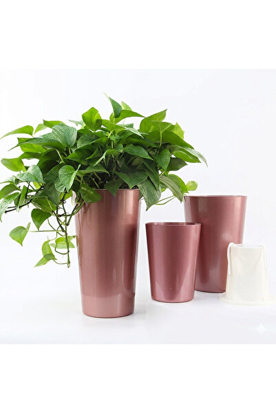 Saksıdan Sofraya Modern Tasarım Metalik Akıllı Saksı (Küçük Boy)