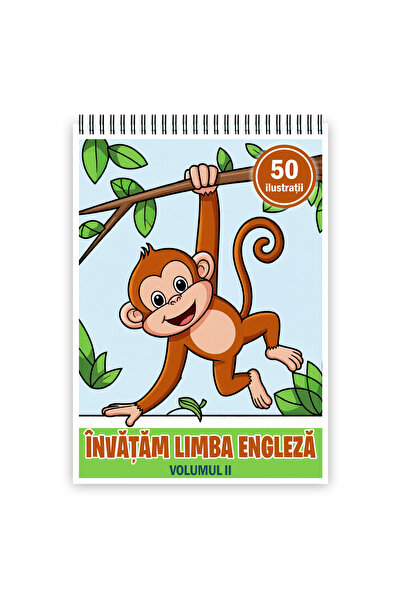 Legendary Gifts Carte de colorat, 50 de ilustratii Invatam Limba Engleza - Vo...