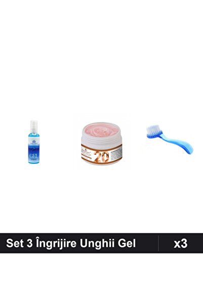 Makeup Set 3 Îngrijire Unghii - Gel Epilare 100ml, Builder Gel UV LED 15g, Pe...