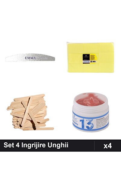 Makeup Set 4 Ingrijire Unghii Profesional, Pila 120/150, Servetele 900buc, Ge...