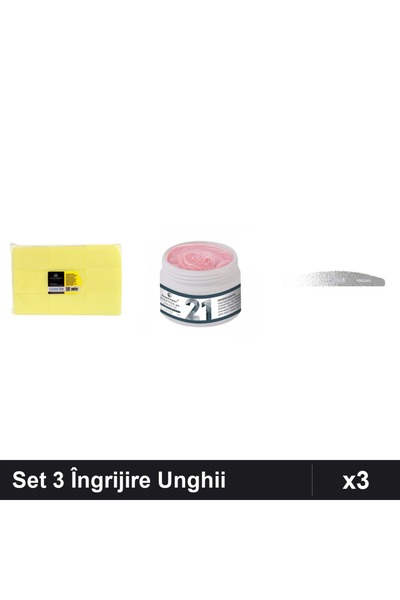Makeup Set 3 Îngrijire Unghii - Gel UV LED 15g, Pilă Emma 150/240, Șervețele ...