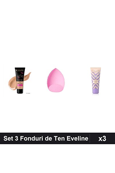 Makeup Set of 3 Eveline Cosmetics Selfie Time & Better than Perfect Foundatio...