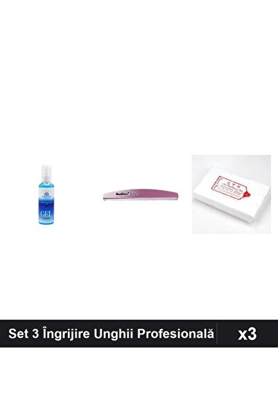 Makeup Set 3 Îngrijire Unghii - Gel Epilare 100ml, Pilă Refolosibilă SunShine...