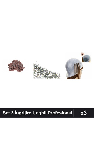 Makeup Set 3 Îngrijire Unghii - Smirghel 20buc, Stras Swarovski Argintiu 100b...