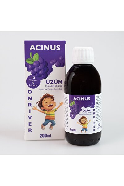ONRİVER ACINUS ÜZÜM EKSTRELİ ŞURUP 200 ML