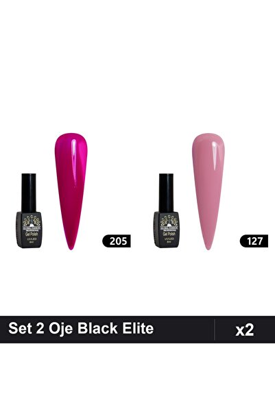 Makeup Set 2 Oje Semipermanente Black Elite 8ml, Global Fashion, Nuante 205 127