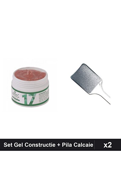 Makeup Set 2 Gel Constructie UV LED FSM 15g Nuanta 17 + Pila Calcaie Negru Ma...