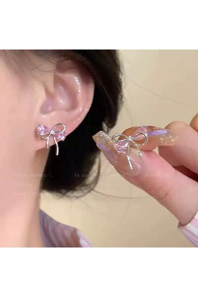 ArtBDesign Pembe Kurdele Küpe
