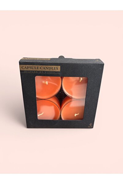 Regron 4'lü Şeffaf Maxi Tealight Mum