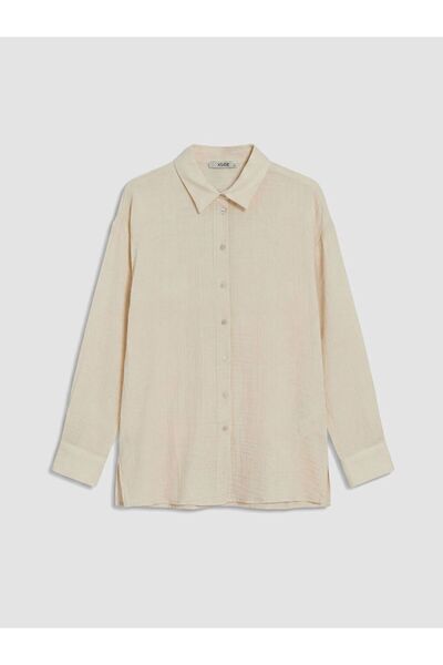 LC Waikiki XSIDE Oversize Müslin Kadın Gömlek