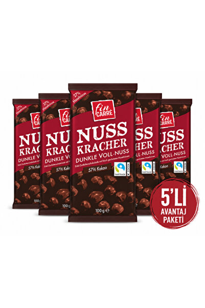 Fin Carre Fin Carré Nuss Kracher Bitter Çikolata 5’li Paket 57% Kakao Fındıkl...