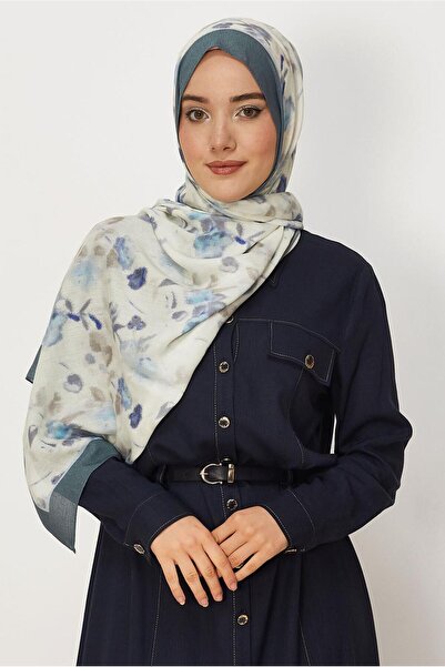 Alvina Flower-Patterned Viscose Shawl 8629