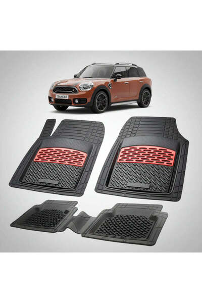 TEAMCAR MINI Countryman F60 2017-2024 Πατάκια δαπέδου |   Κόκκινη Έκδοση – Ομ...