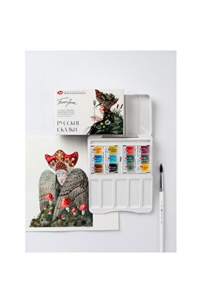 Nevskaya Palitra Set 12 acuarele White Nights Povești Rusești 2.5 ml