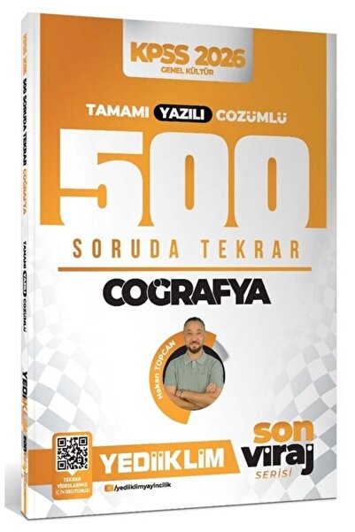 Anla Kazan Yayınları Yediiklim 2026 KPSS Coğrafya 500 Soruda Tekrar Son Viraj...