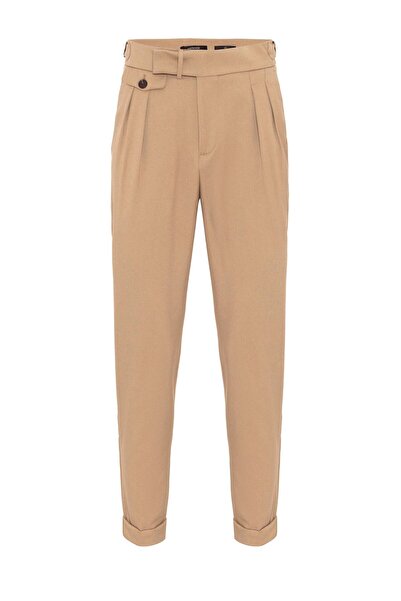 S13 Store High Waist Pleated Men's Trousers