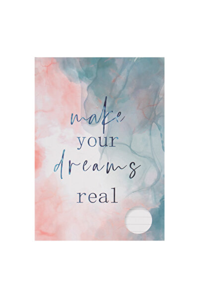 Zumzeria A5 Pink Marble Notebook "Make Your Dreams Real" 60F