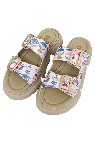 Dogo Women's Vegan Cream Slippers - Totemic Garden Design