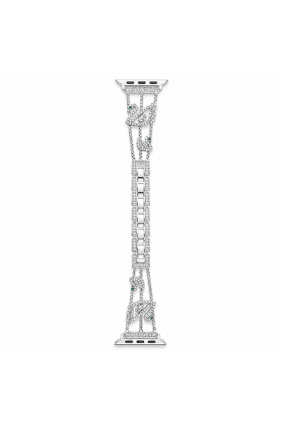 Casen Watch Saat 44mm Silver Taşlı Kuğu Tasarımlı Şık Kordon