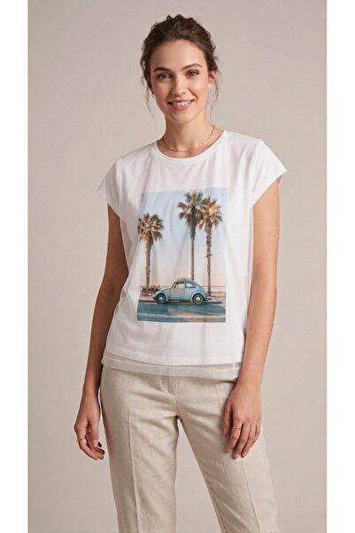MAXLEVEL MODA Short Women's Blouse with Double Layered Tulle Detail on the Front