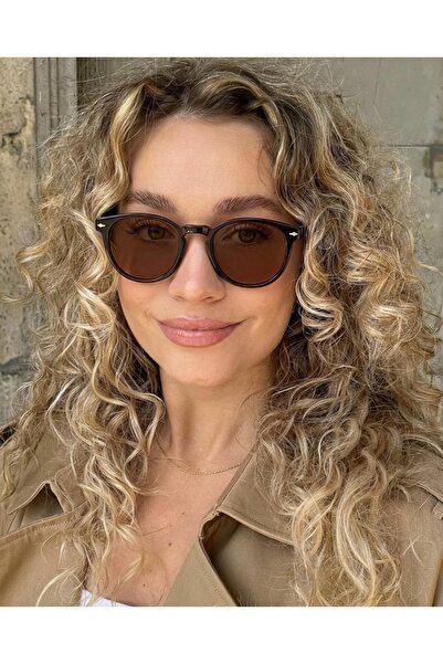 funeyes Brina Unisex Brown Sunglasses Popular Color 48 Ekartman (Small - Medi...