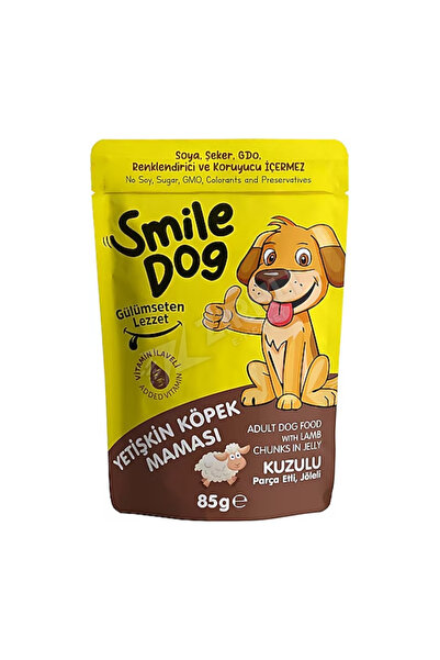 Jungle 5 ADET Smile Dog Pouch Köpek Küçük-Orta Irk Kuzulu 85 Gr