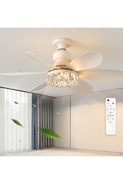 gaman 30Watt 6 Kanatlı E27 Ampul - Kumandalı Işıklı Vantilatör E27 Duya Takıl...