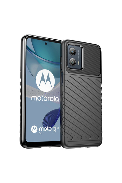 Hurtel THUNDER CASE CASE FOR MOTOROLA MOTO G53 SILICONE ARMOR CASE BLACK
