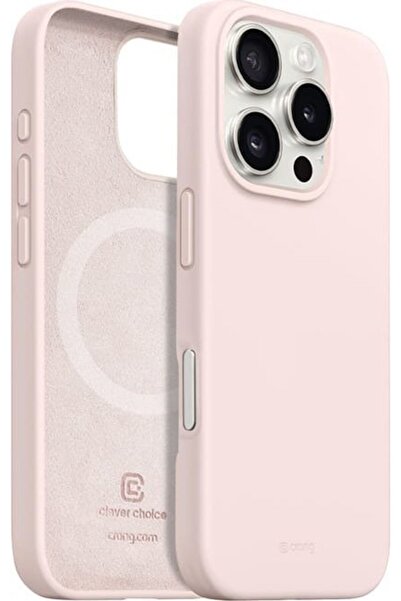 Crong Husă magnetică colorată pentru iPhone 16 Pro Max Roz Nisipiu