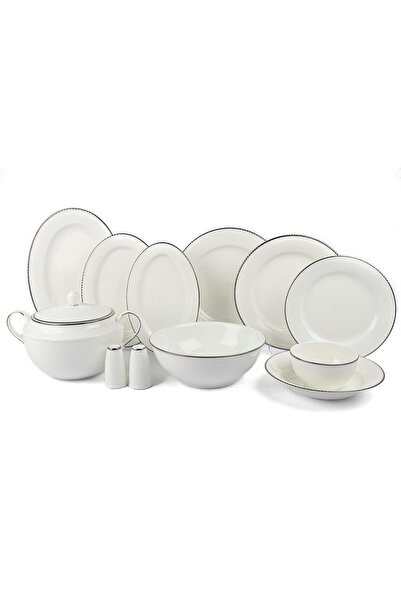 Mikasa Moor Silver Stripe 74 Parça Yemek Seti