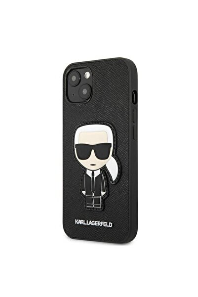 Karl Lagerfeld KLHCP13SOKPK Husă rigidă neagră pentru Apple iPhone 13 mini Sa...
