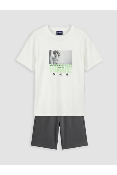 LC Waikiki Printed Boys' Shorts Set