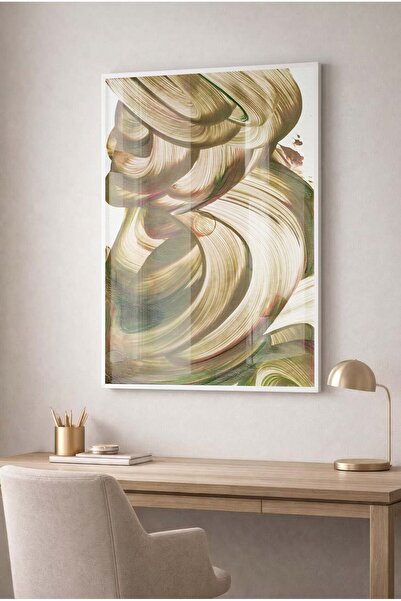 Zevahir Mobilya Dekorasyon Helizonic Fluid Form Glass Table - White Metal Fra...