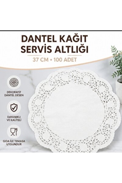 incihediyelik Dekoratif Dantel Kağıt Servis ve Sunum Kağıdı 37 Cm