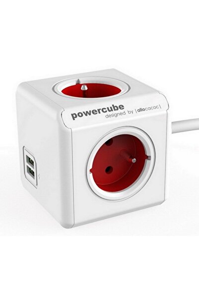 Allocacoc PowerCube Prelungitor USB 1.5m roșu (2402RD/FREUPC)