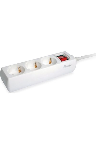EQUIP 245551 3-Outlet Power Strip with switch, 3x AC outlet(s) Indoor, Type F...
