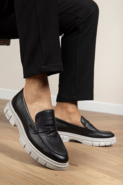 depderi Genuine Leather, Laceless, Inner Outer Leather, Men's Shoes