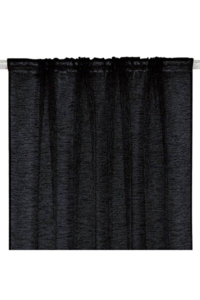 Zumzeria Black Decorative Curtain with Band 140x260cm