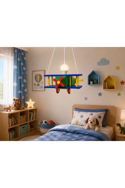 Piccomino UÇAK AVİZE-Çocuk Odası-Oyun Odası-Kreş-Anaokulu Konsepti