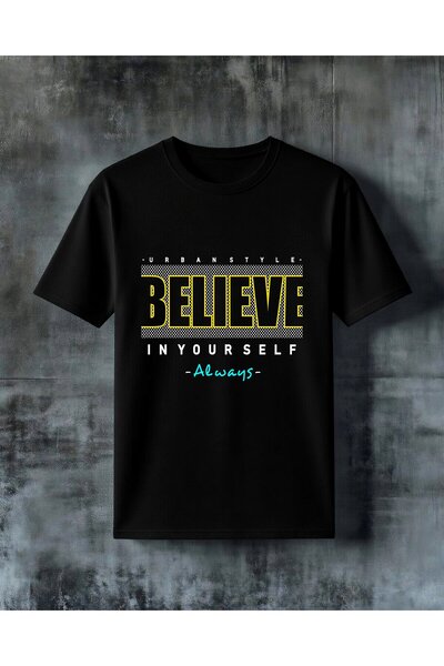 COMVİCHO Believe Always Printed Oversize T-Shirt