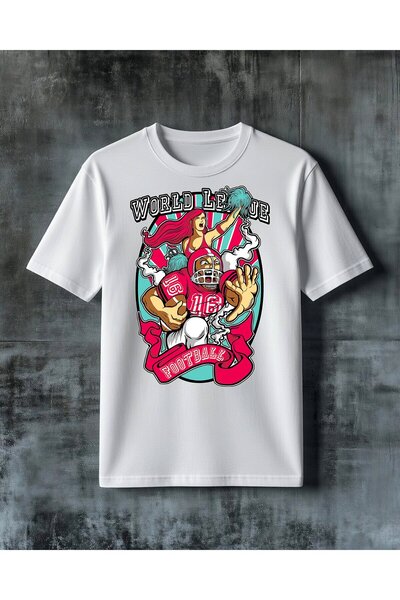 COMVİCHO World League Football Printed Oversize T-Shirt