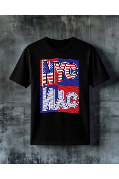 COMVİCHO Give Vote American Flag Printed Oversize T-Shirt