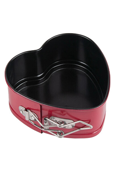 Zumzeria Red Heart-Shaped Baking Pan with Removable Sides 12x11x5cm