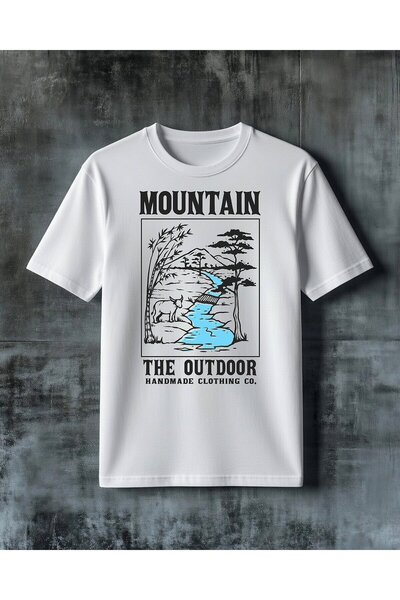COMVİCHO Mountain Outdoor Printed Oversize T-Shirt