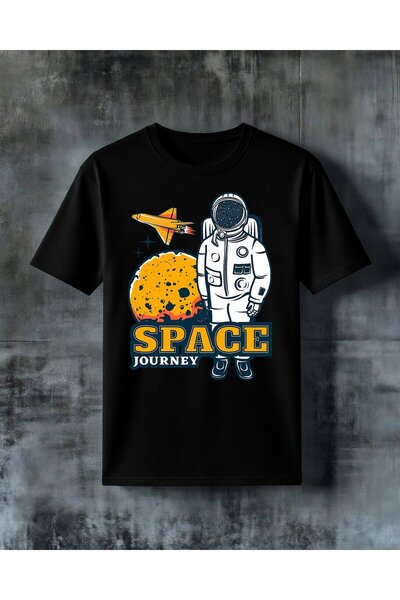 COMVİCHO Space Journey Astronaut Printed Oversize T-Shirt