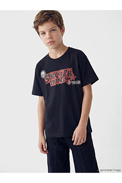 LC Waikiki Tricou cu imprimeu pentru băieți Sparkly Choices de la Shining Sto...